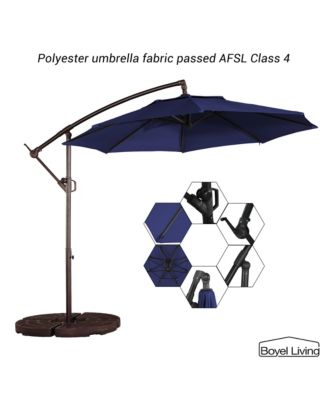 10 FT Cantilever Patio Umbrella Offset Patio Umbrella Crank Large Outdoor Umbrella Pool Umbrella for Backyard Garden Deck Pool Without Base