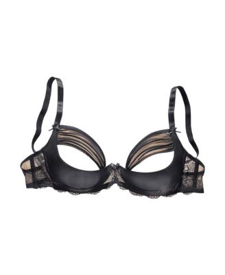 Women's Sexy Black Mesh Shelf Underwire Bra