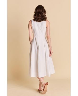 Women's Front Bow Tie Midi Dress