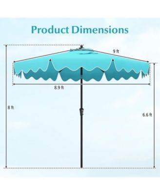Patio Umbrella with Crank Lift and Push Button Tilt