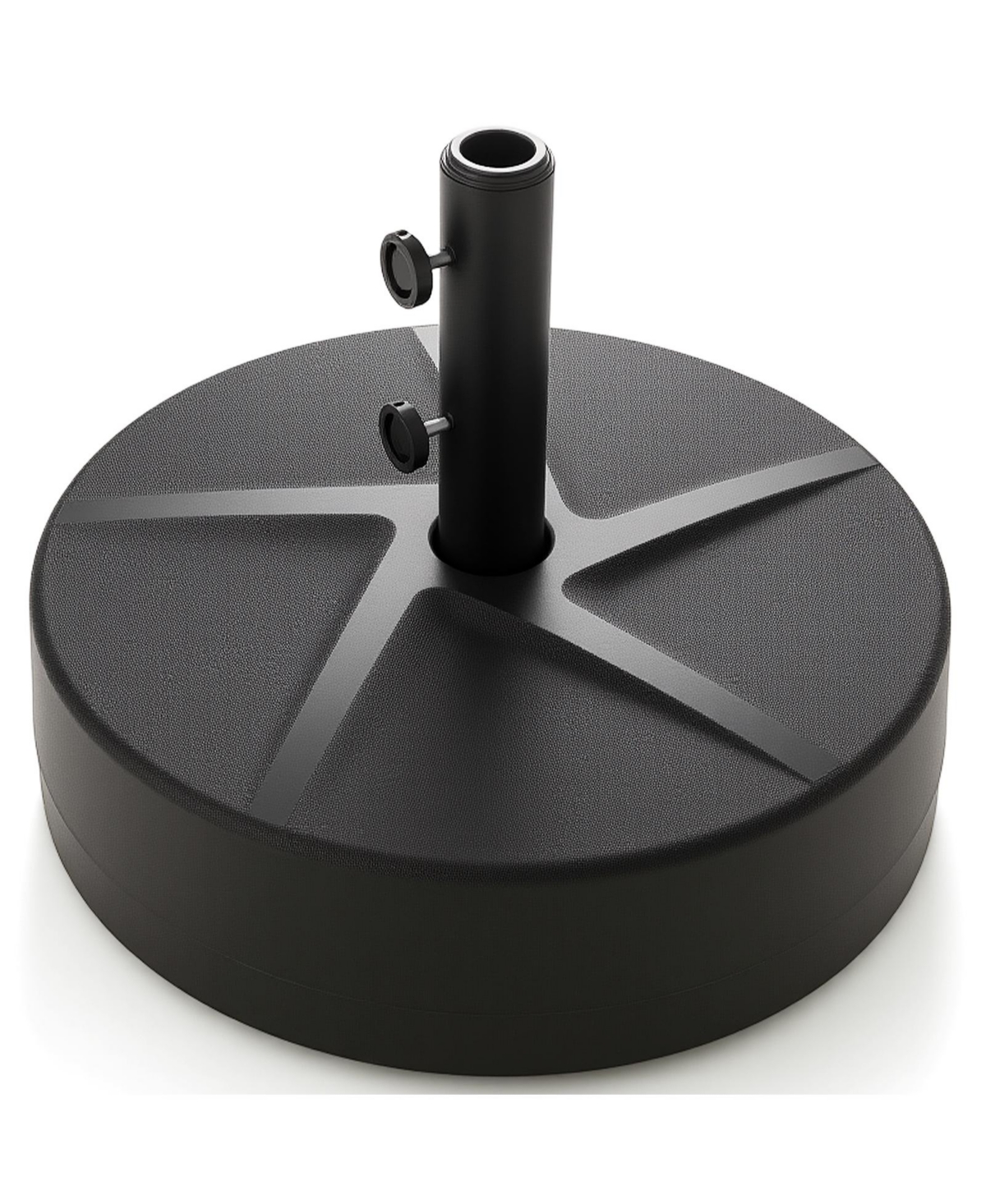 Patio Umbrella Base and Sand Fillable Market Table Umbrella Stand - Black