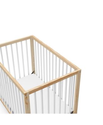 Teddi 4-in-1 Convertible Mini Crib - Natural with White