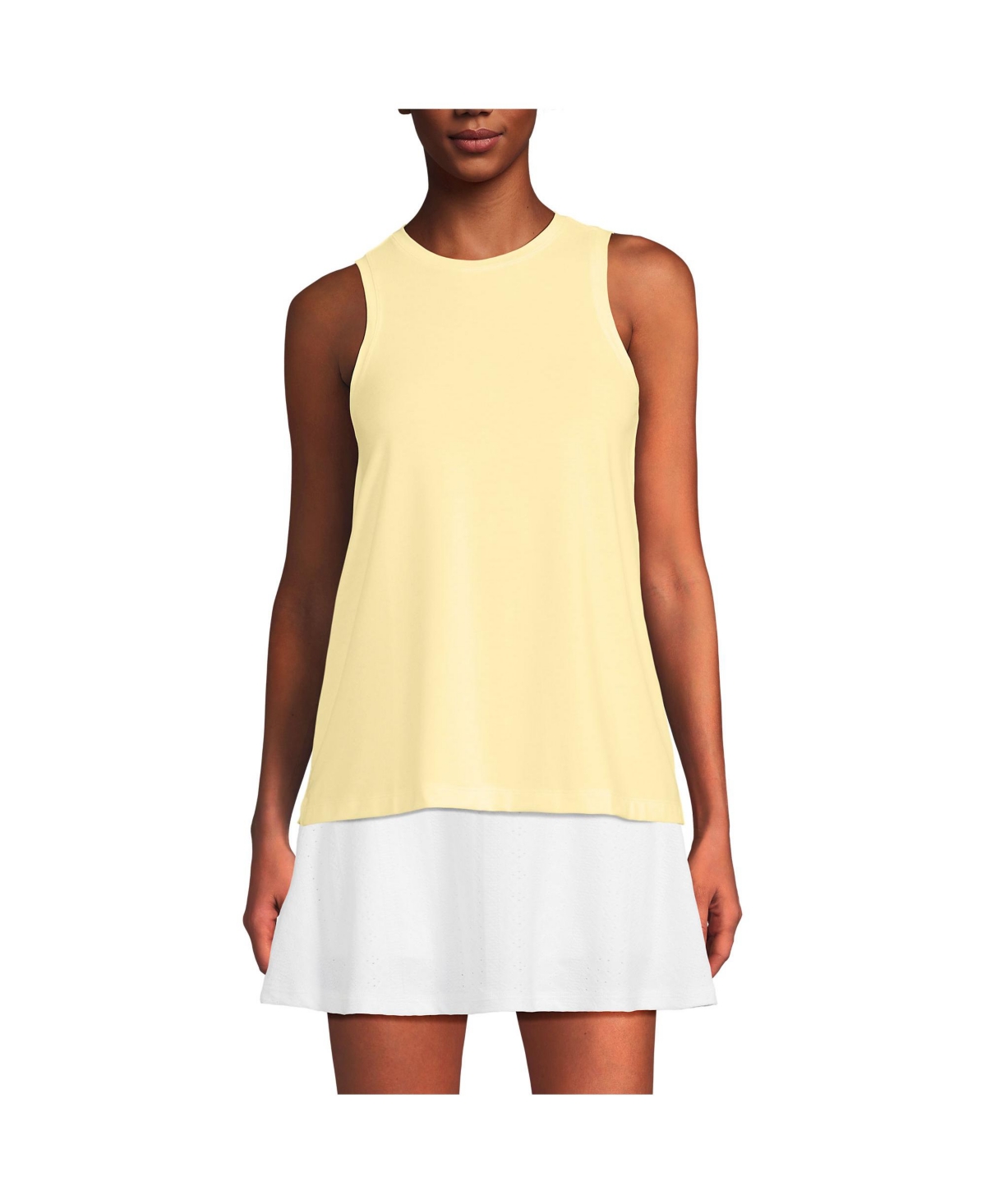 Women's Power Performance Crewneck Tank Top - Pale yellow