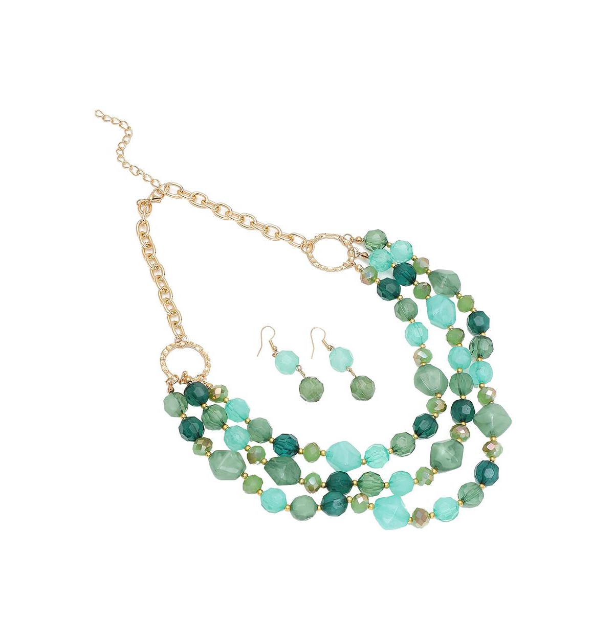 Women's Green Under-The-Sea Multi-Layered Necklace - Green