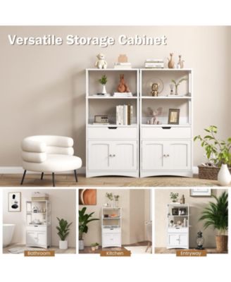 Bathroom Storage Cabinet with Drawer and Shelf Floor Cabinet