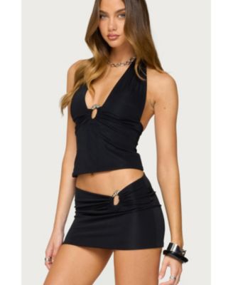 Women's Billey Metal Ring Halter Top