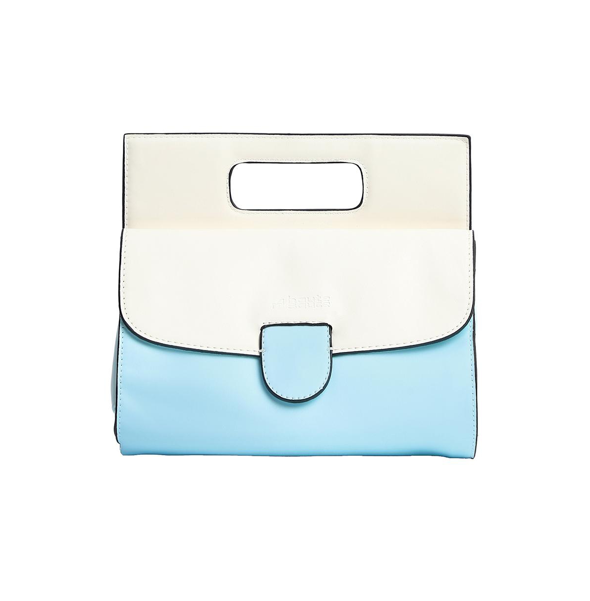 Women's The Envelope Hand Bag - Powder Blue & Ivory White - Blue