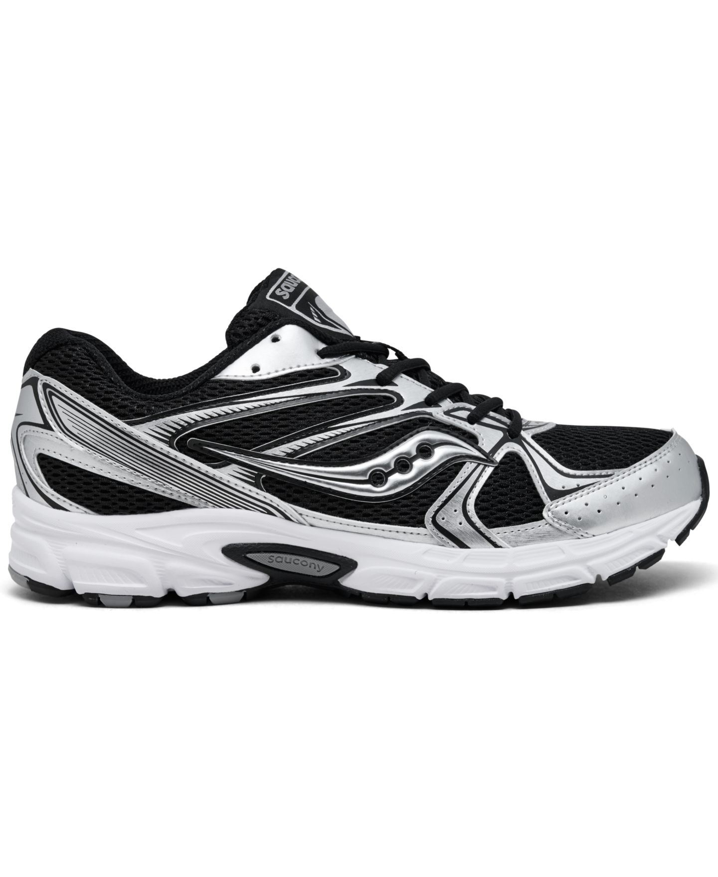 Мужские кроссовки Saucony Ride Millennium Casual, цвет: Чёрный / Серебристый — фото 2