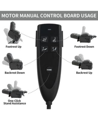Dual Motor Infinite Position Up to 350 LBS Leatheraire Power Lift Recliner Chair with Vibration Massage and Lumbar Heating