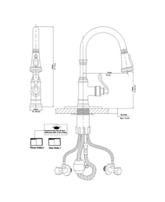 Single-Handle Pull-Down Sprayer 3 Spray High Arc Kitchen Faucet With Deck Plate