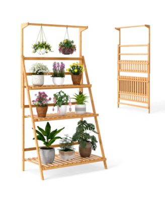 3 Tier Hanging Plant Stand with Height Adjustable Hanger Rod