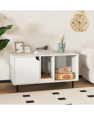 Cat Litter Box Enclosure for 2 Cats Hidden Cat Washroom