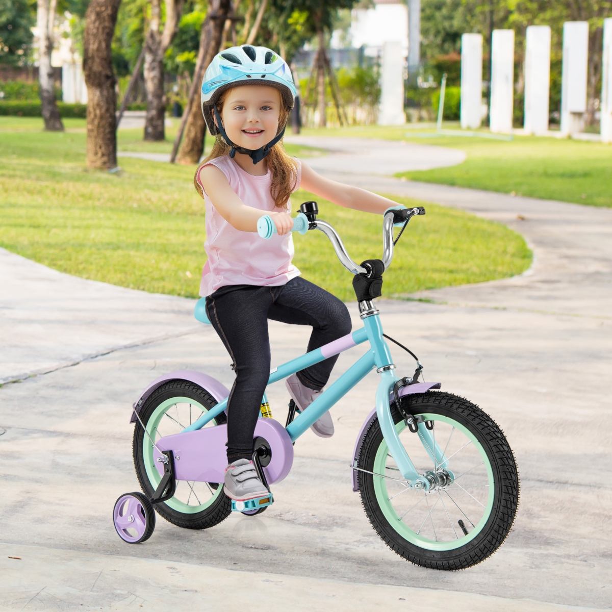 Adjustable Handlebar Saddle Kids Bike Lightweight Easy to Ride