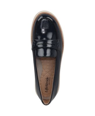 Women's Chelsea Round Toe Platform Penny  Loafers