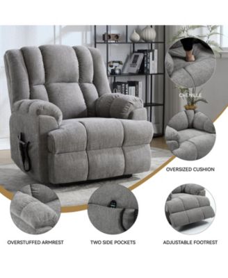 Dual Motor Heat Massage Power Lift Recliner Chair, Up to 350 lbs, Medium-Firm, Heavy-Duty with Power Remote