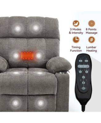 Dual Motor Chenille Power Lift Recliner Chair with Infinite Position
