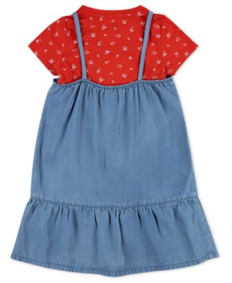 Little Girls 2-Piece Layerable Dress with T-Shirt