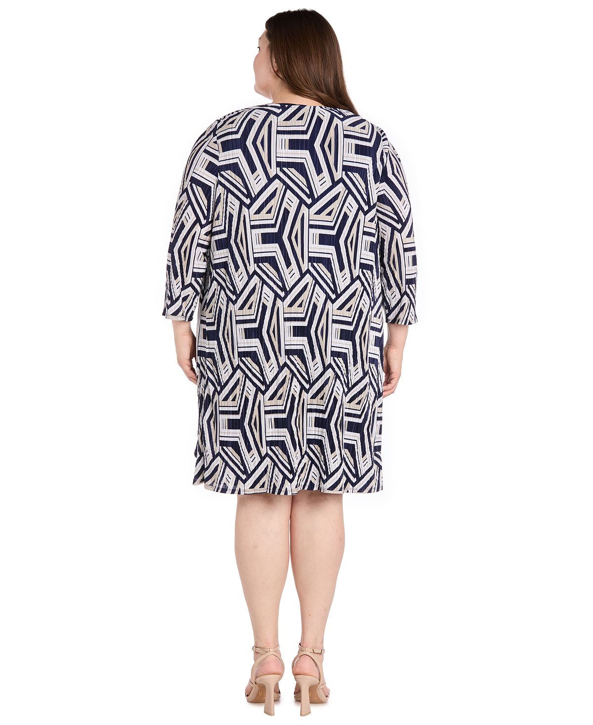 R & M Richards Plus Size 3/4-Sleeve Jacket Dress view 4 — MAYCSS fashion products