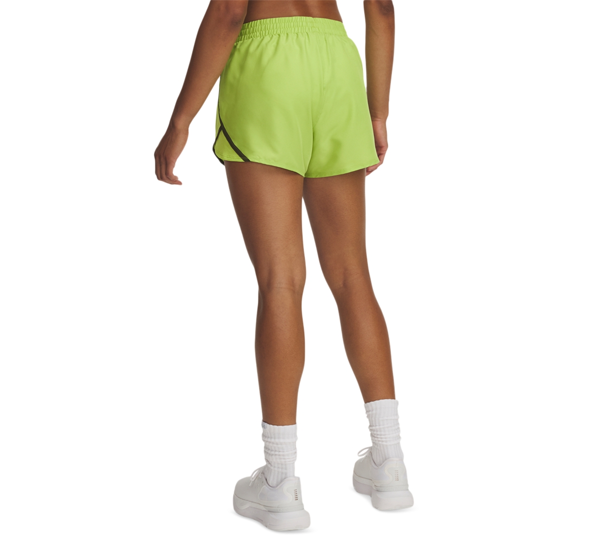 Under Armour Women's Fly By Mesh-panel Running Shorts In Green