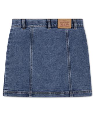 Big Girls Buttoned Denim Skirt