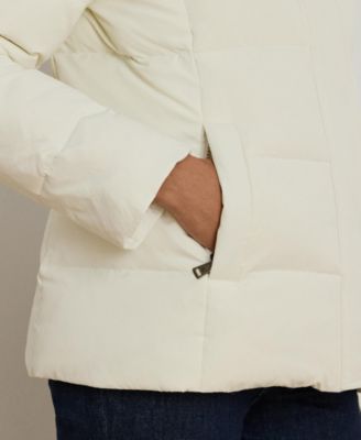 Women's Faux-Fur-Trim Collared Puffer Coat