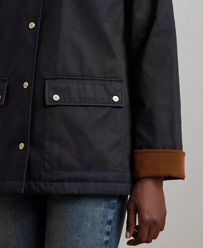 Women's Cord-Collar Waxed Jacket - thumbnail 9