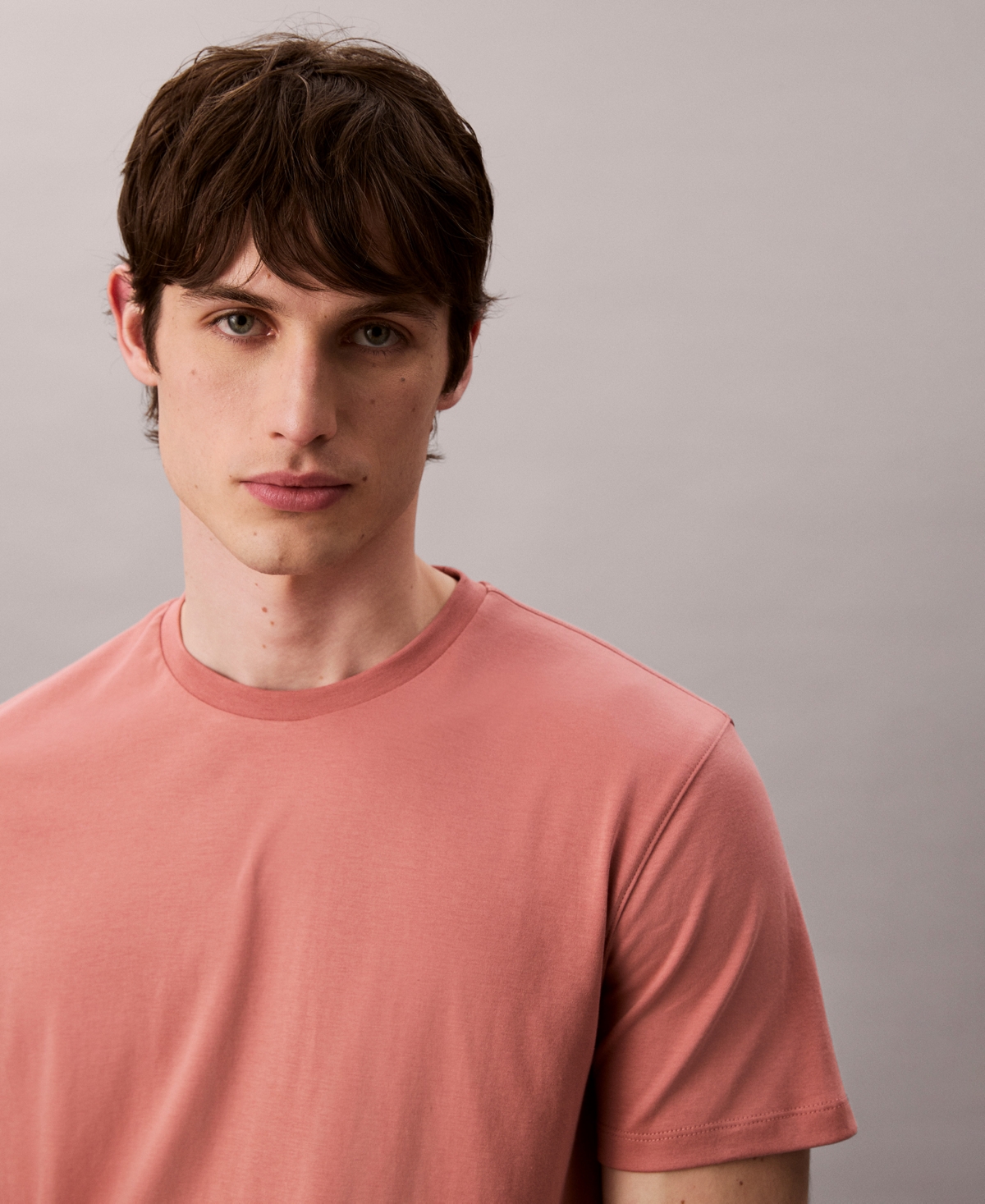 Calvin Klein Men's Short Sleeve Supima Cotton Interlock T-shirt In Brown
