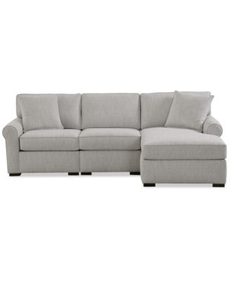 Radley Roll Arm 98" 3-Pc. Fabric Chaise Sectional