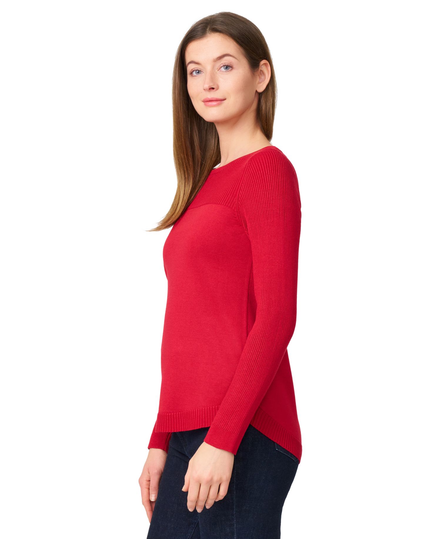 Women's Boat Neck Long-Sleeve Sweater