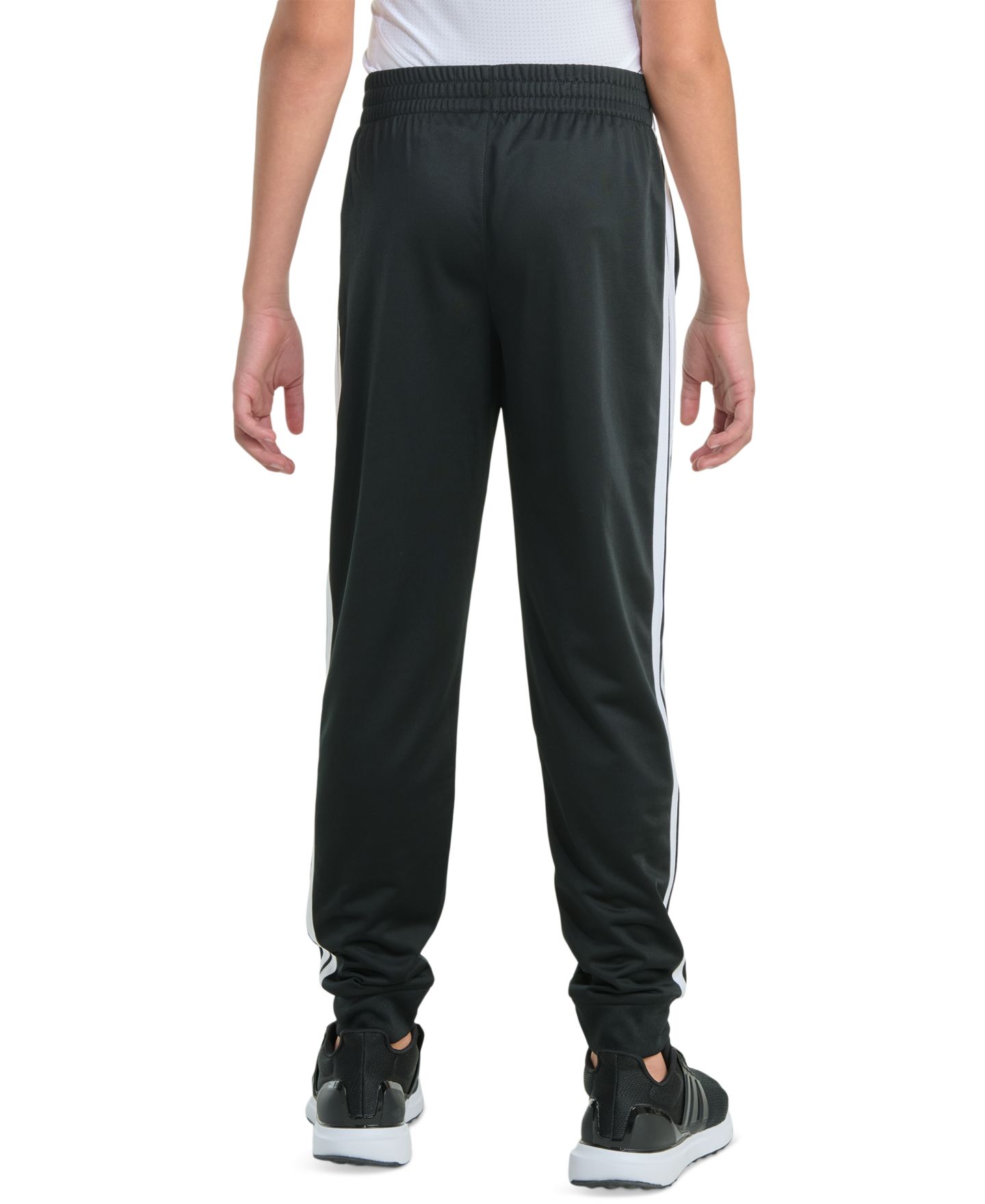 Брюки adidas Elastic-Waistband Essential 3-Stripe Jogger Pants для мальчиков, цвет: Чёрный — фото 6