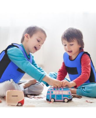 Small Blue Weighted Compression Vest for Kids with Sensory Needs