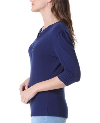 Women's 3/4-Sleeve Henley Top