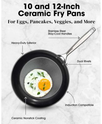 Pro Hard Anodized Nonstick 2-Pc 10" & 12" Skillet Set