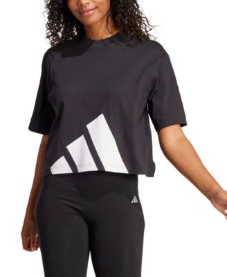 adidas - Women's Cotton Logo Boxy Short-Sleeve T-Shirt