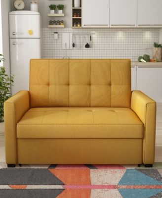 51" Polyester Chandler Convertible Loveseat Bed, Created for Macy's