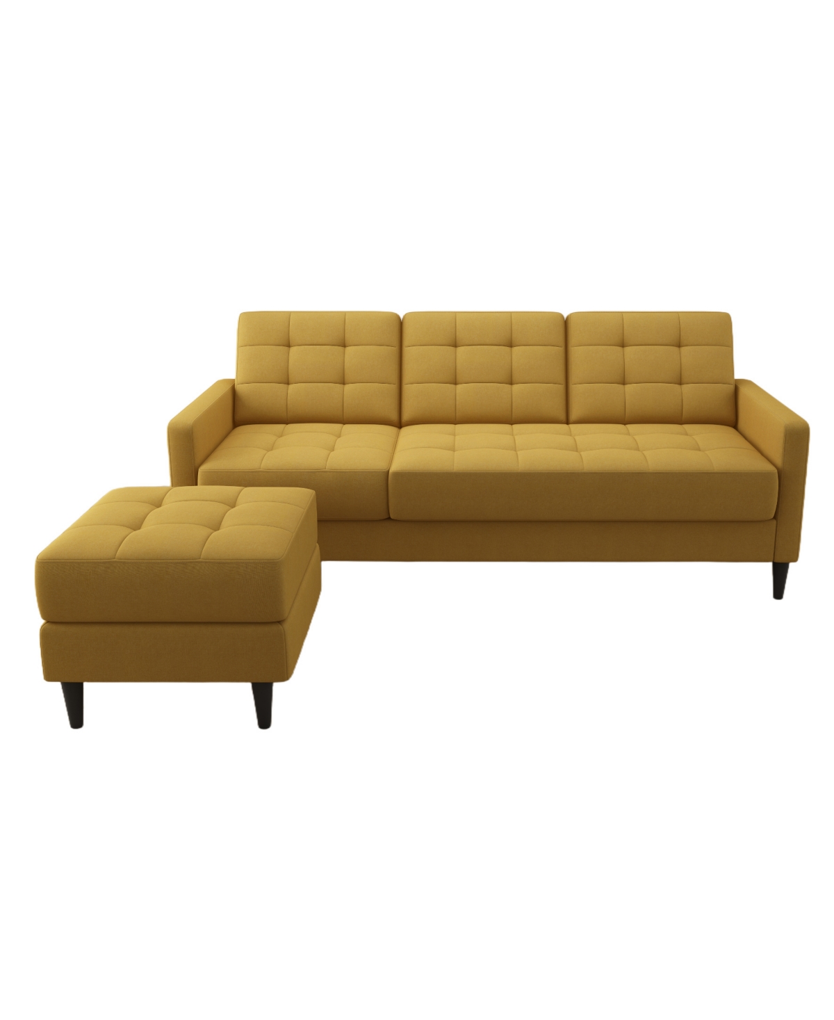 Gold Sparrow 82" Polyester Logan Reversible Sectional Sofa With Ottoman, Created For Macy's