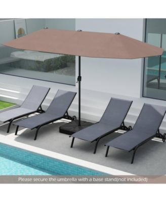 13 FT Double-sided Patio Umbrella Outdoor Large Twin Size Umbrella