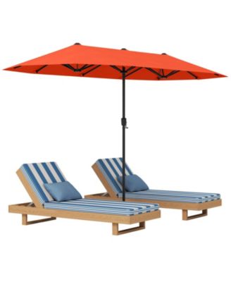 13 FT Double-sided Patio Umbrella Outdoor Large Twin Size Umbrella