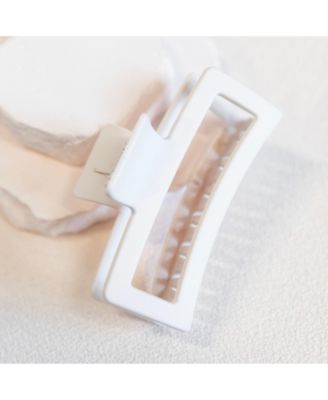Extra Large Rectangular Claw Clip - Cream