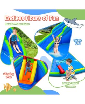 Inflatable Waterslide Bounce House with Upgraded Handrail without Blower