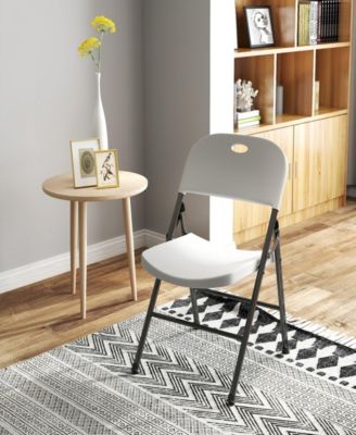 Portable Folding Chair Set with Durable Steel Frame 4 Pack