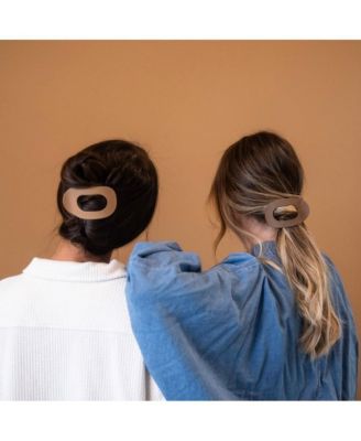 Large Oval Clip Set of 2 - Brown + Camel