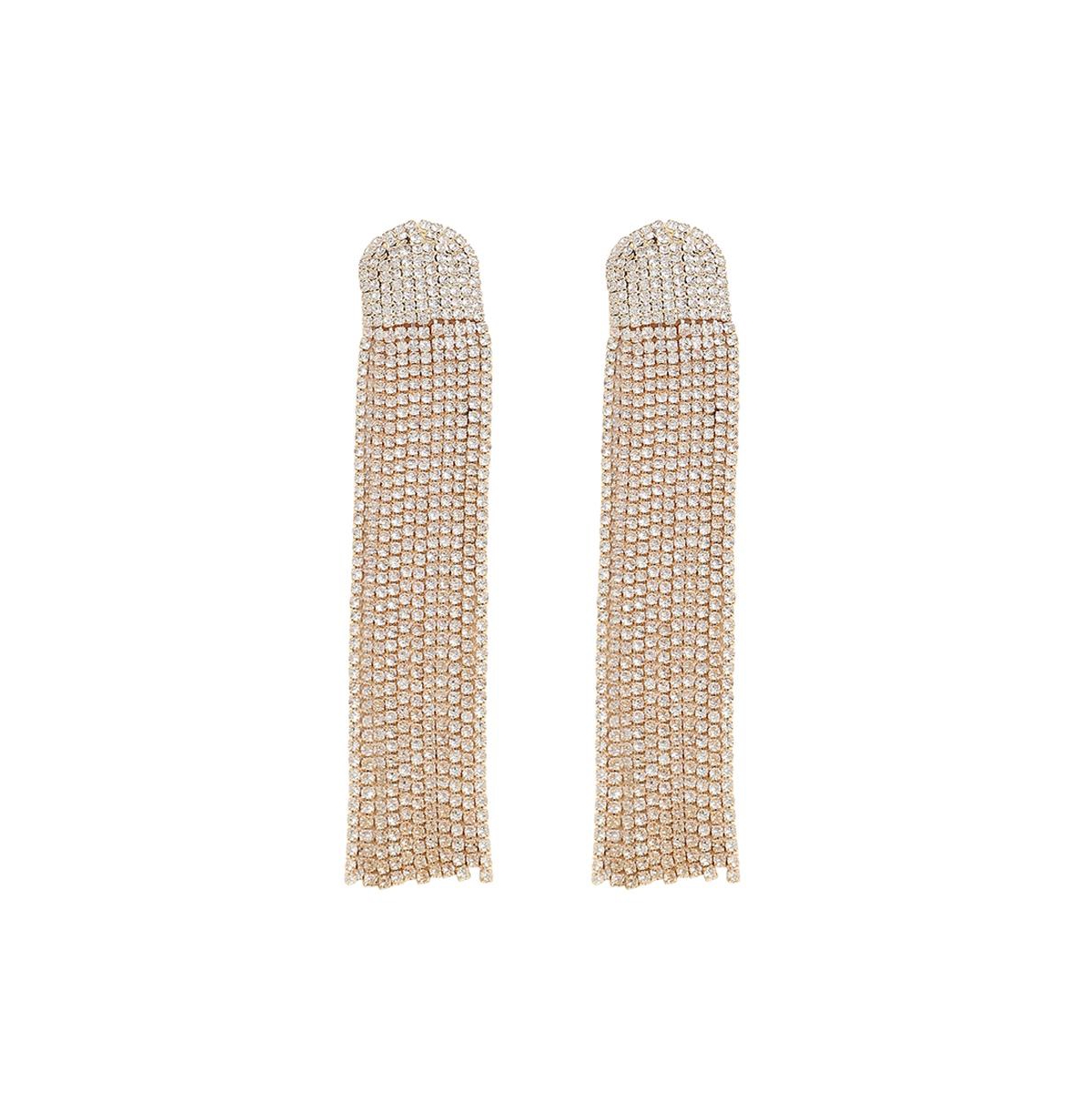Women's Bling Drop Earrings - Silver