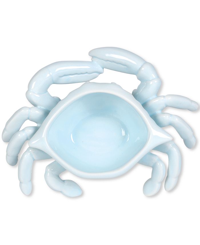 Fitz and Floyd Cape Coral Collection Light Blue Crab Butter Dish Macy's