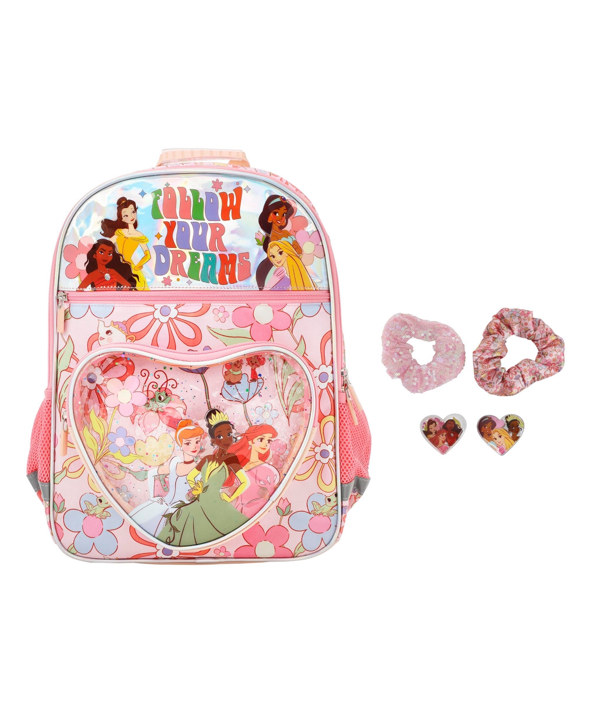 Princesses Follow Your Dreams 5-Piece 16&#x201D; Backpack & Hair Care Value Set - Disney follow your dreams