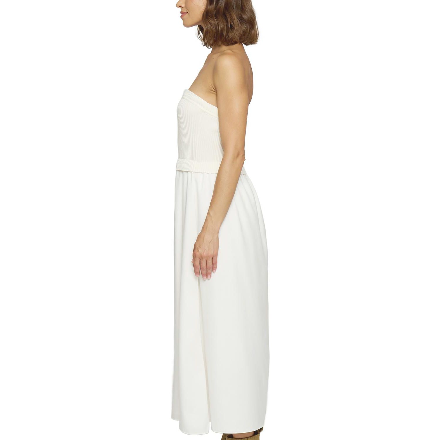 Women's Tube Dress With Woven Skirt