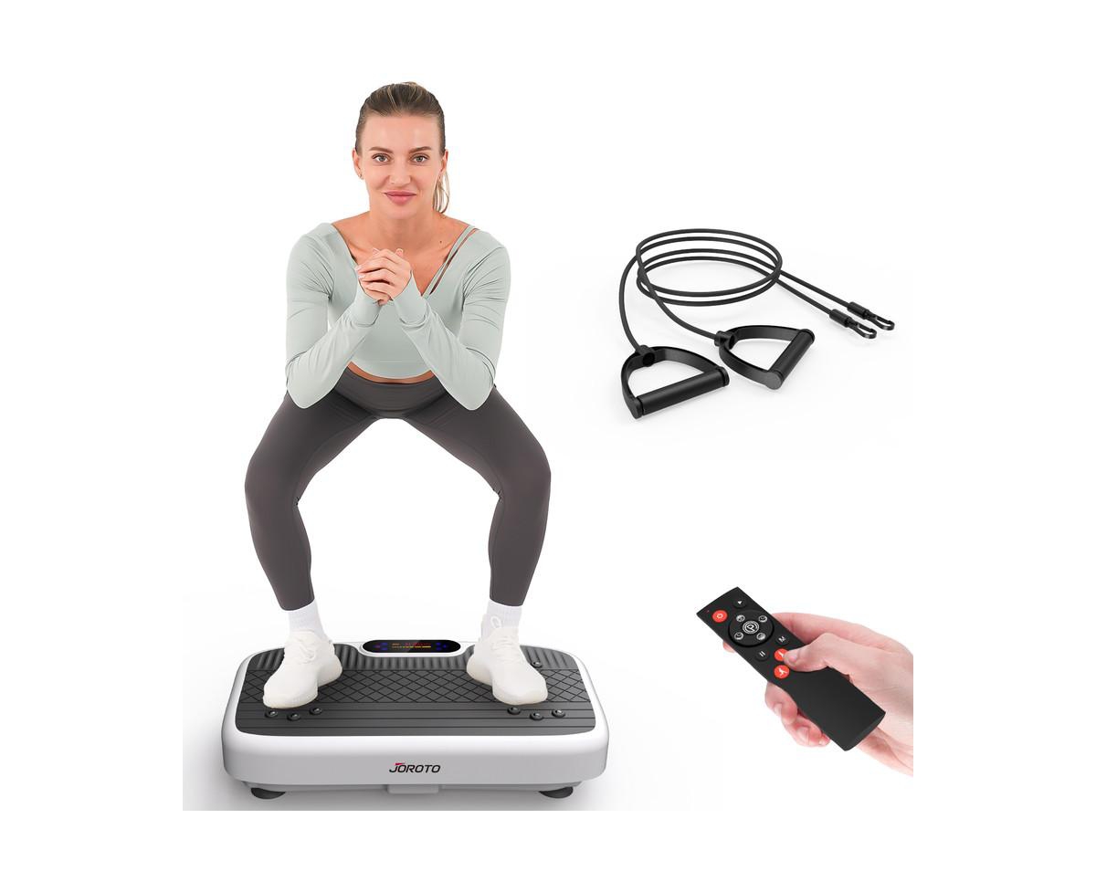 Vibration Plate Exercise Machine &#x2013; Full Body Vibrating Platform with Remote Control, 2 Resistance Bands, and 330LBS Weight Capacity for