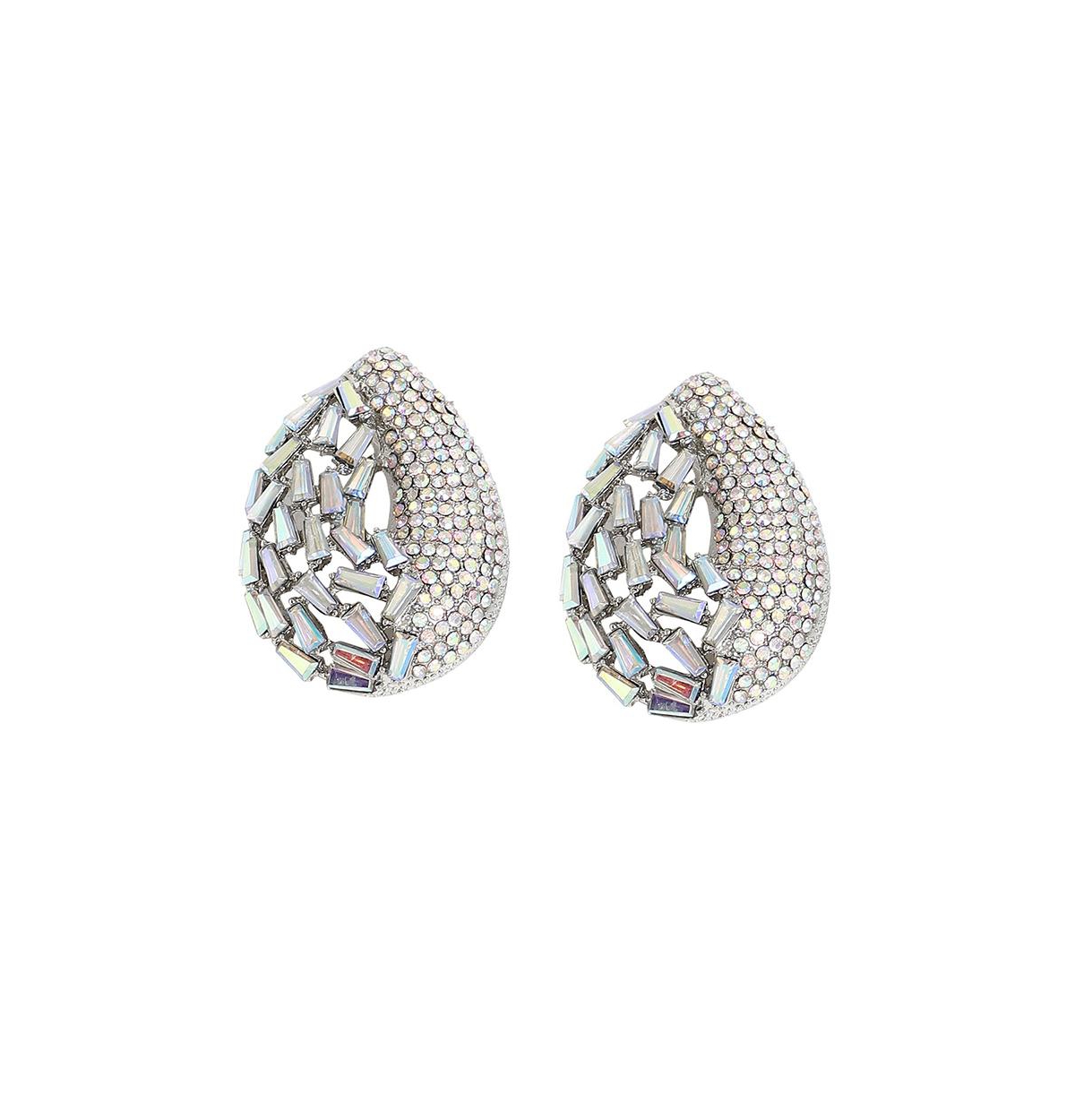 Sohi Women's Gold Teardrop Drop Earrings