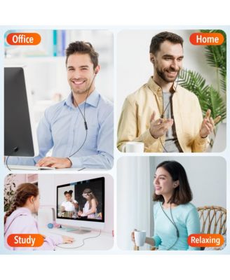 15EC computer earbuds with microphone, Wired Headphones UBC C, USB Type C Earphones with In-Line Remote Control, usb c wired earbuds for iphone, Android Cell Phones, MacBook, iPad, 4ft - Black