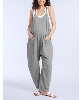 Women's Sleeveless Relaxed Fit Maternity Jumpsuit